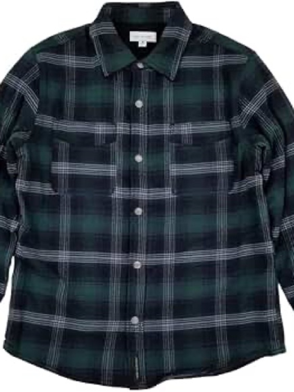 Men's Dark Green and Black Plaid Button-Down Shirt